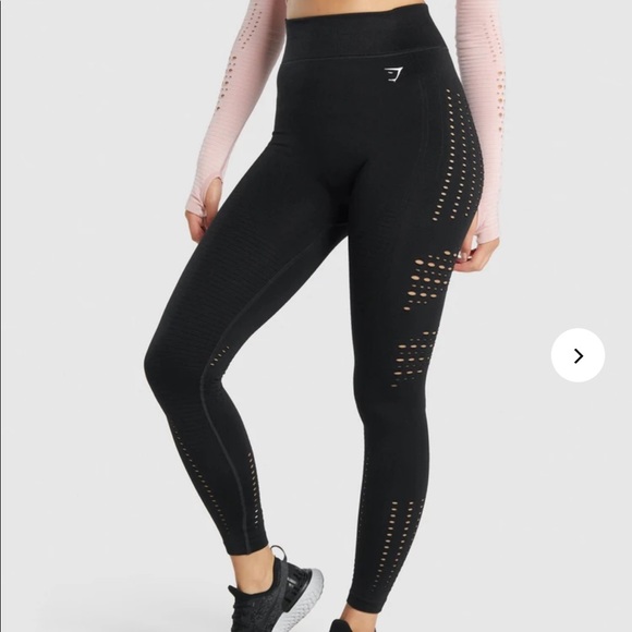 Gymshark Glow Seamless Tights - Black - Picture 2 of 2